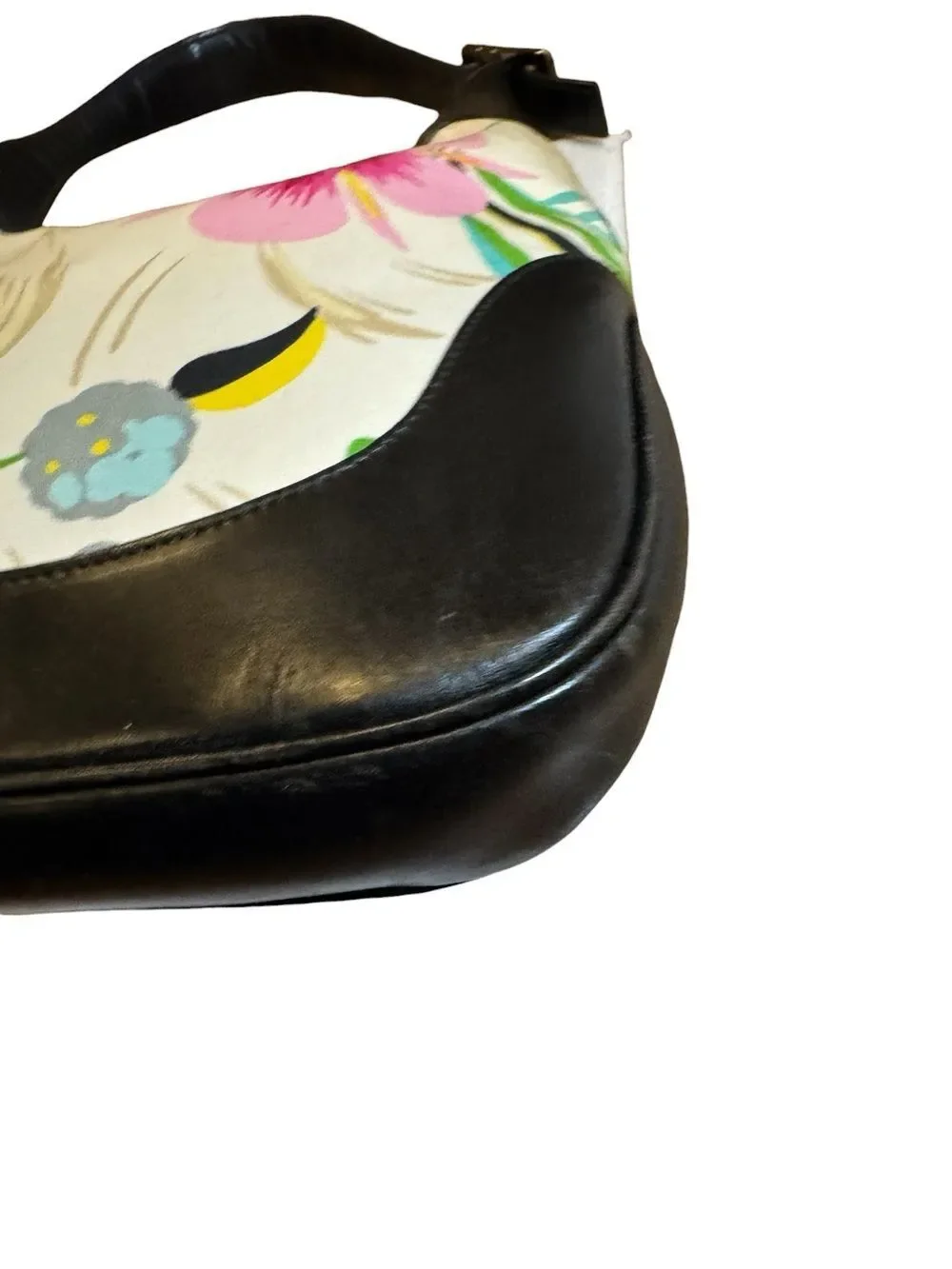 Gucci Tom Ford Multicolor Floral Print & Black Leather Jackie Hobo Shoulder Bag